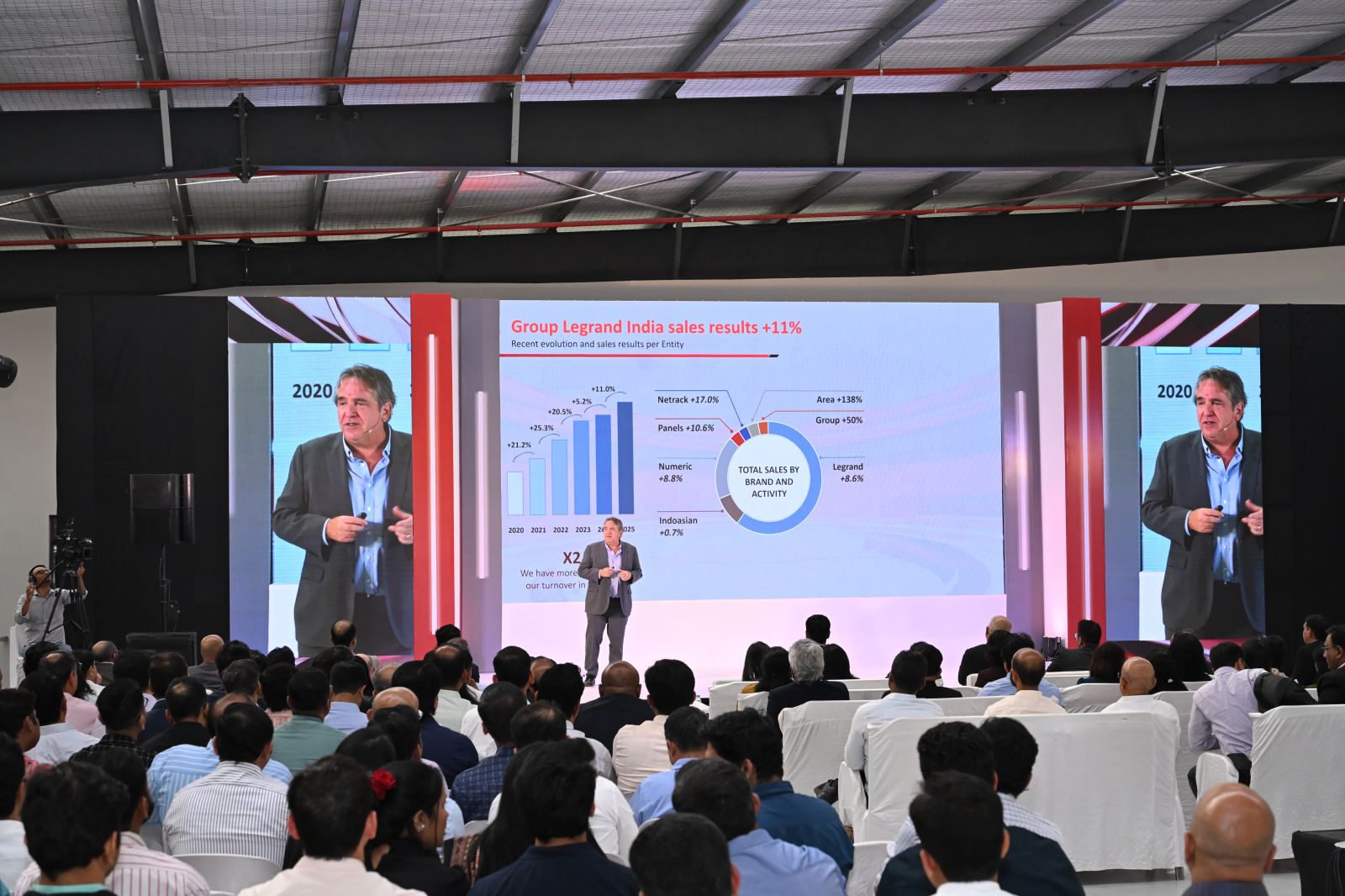 Conference stage with audience